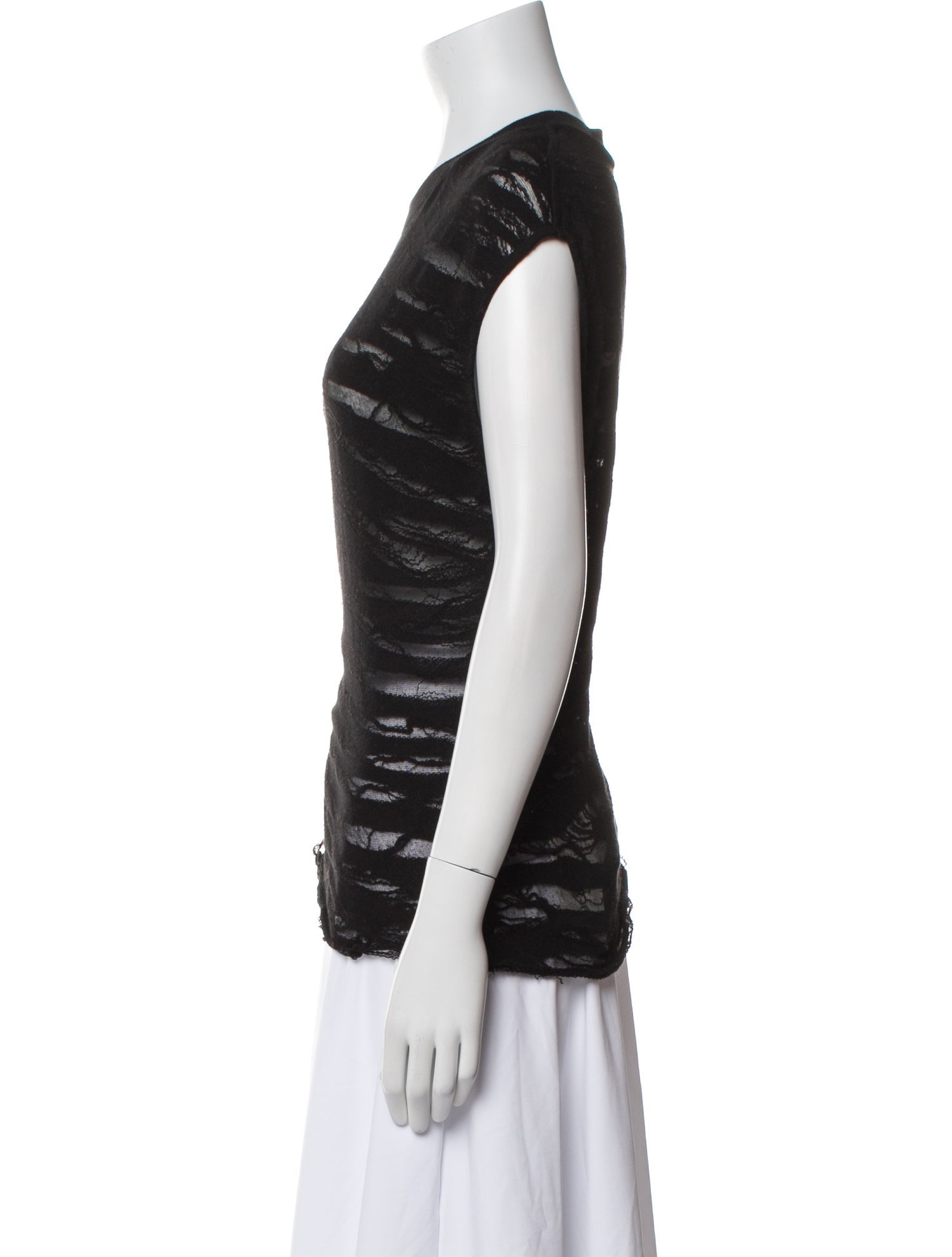 Iro Lace Pattern Crew Neck T-Shirt