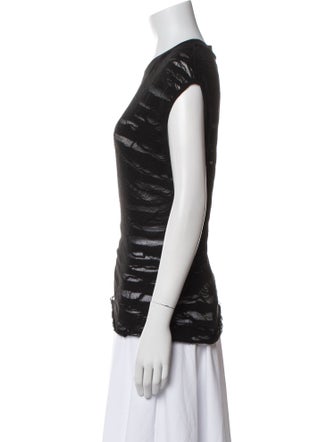 Iro Lace Pattern Crew Neck T-Shirt