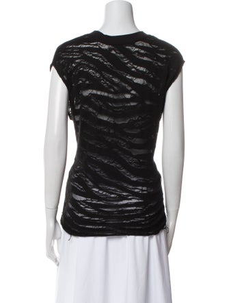 Iro Lace Pattern Crew Neck T-Shirt