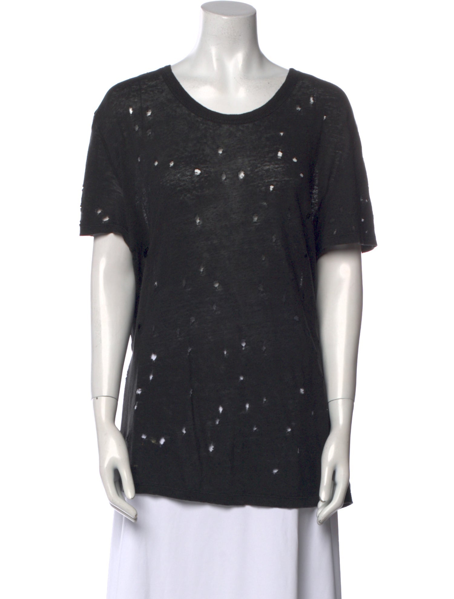 Iro Linen Scoop Neck T-Shirt