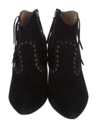 Iro Suede Whipstitch Trim T-Strap Pumps