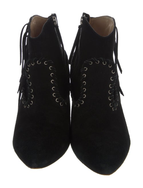 Iro Suede Whipstitch Trim T-Strap Pumps