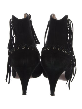 Iro Suede Whipstitch Trim T-Strap Pumps