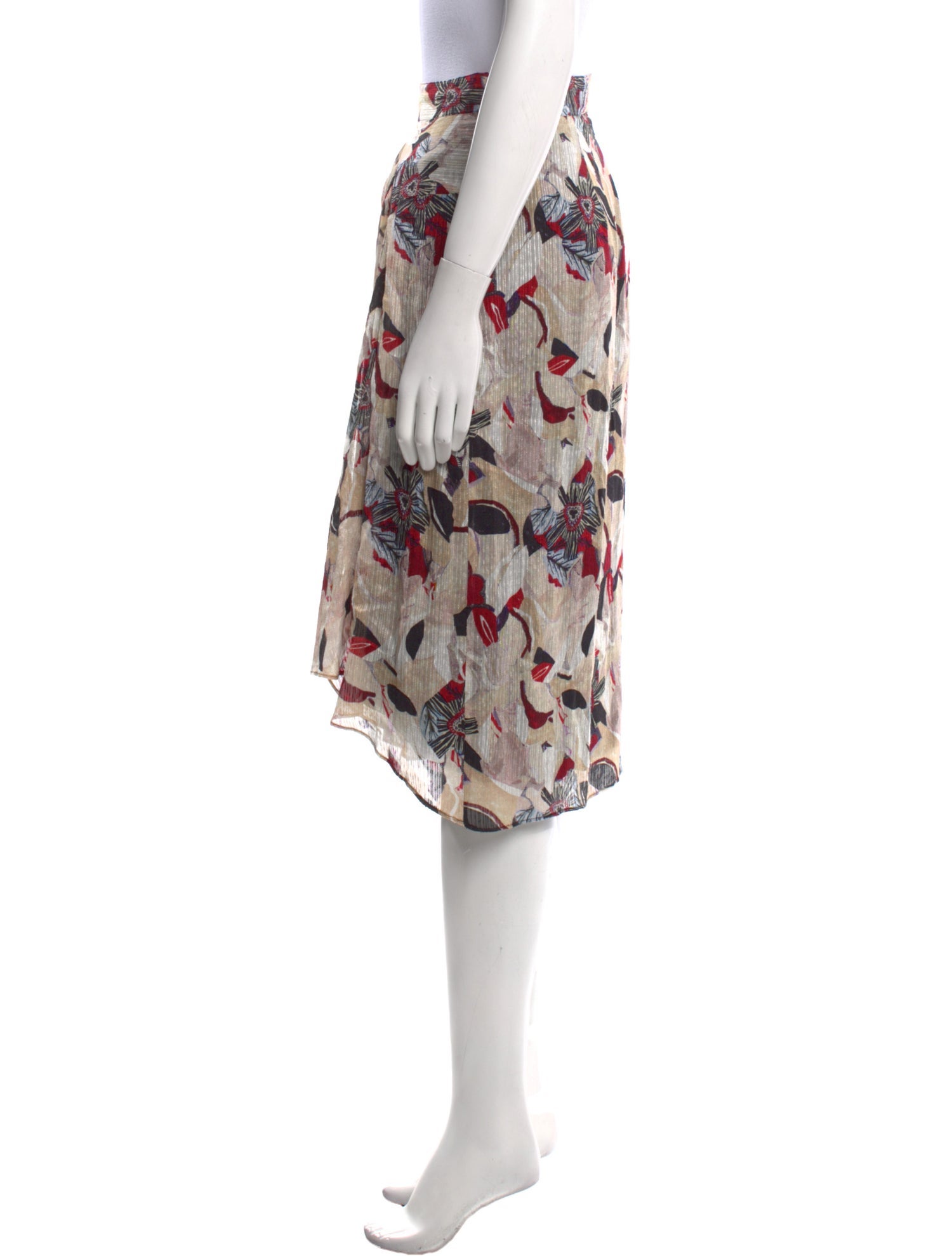 Iro Floral Print Knee-Length Skirt