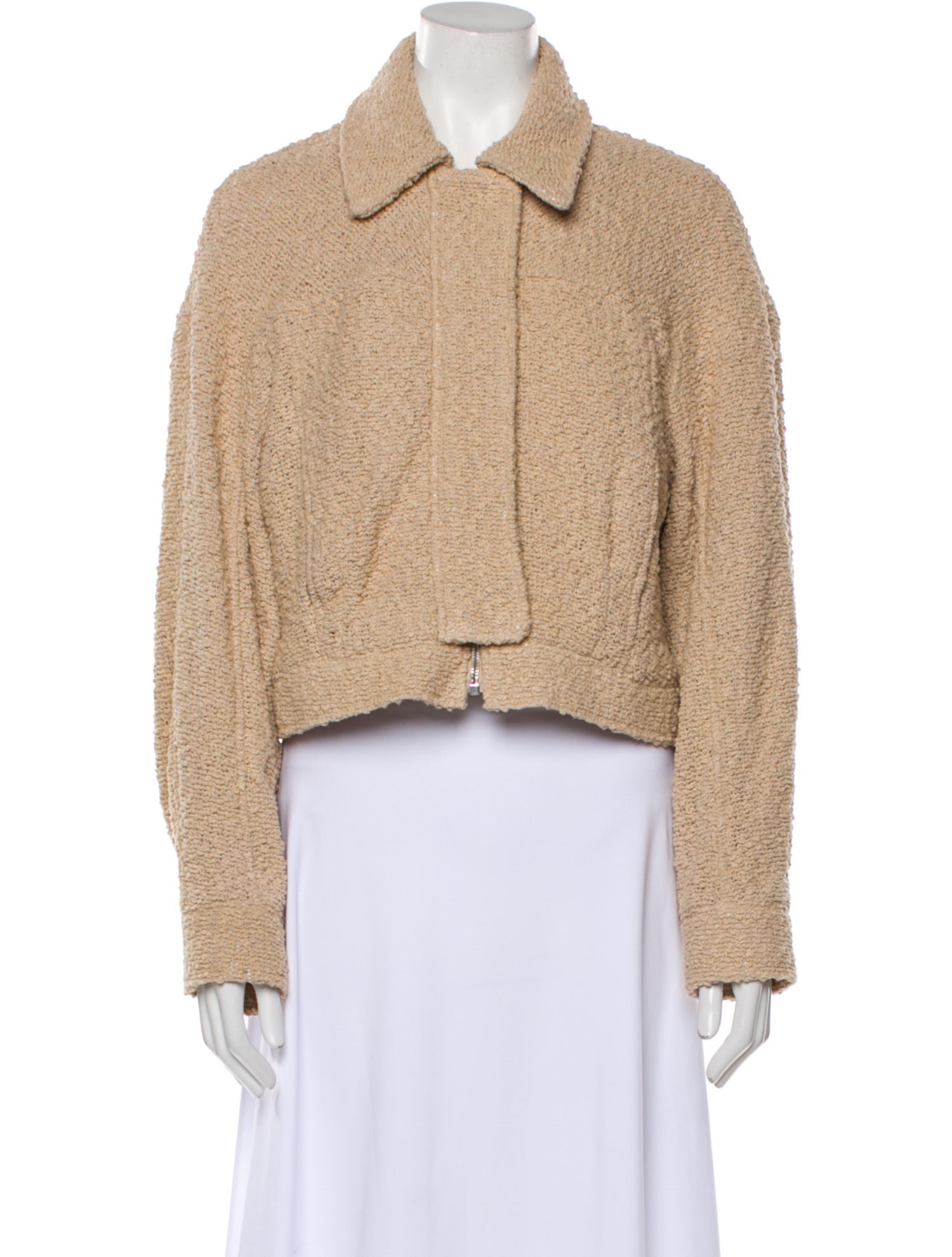 Iro Tweed Pattern Faux Fur Jacket w/ Tags