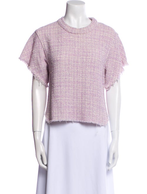 Iro Crew Neck Short Sleeve Crop Top