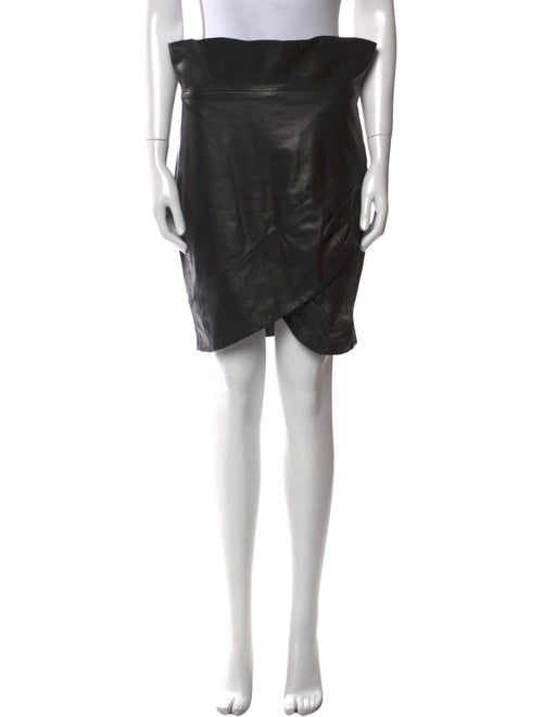 Iro Lamb Leather Knee-Length Skirt