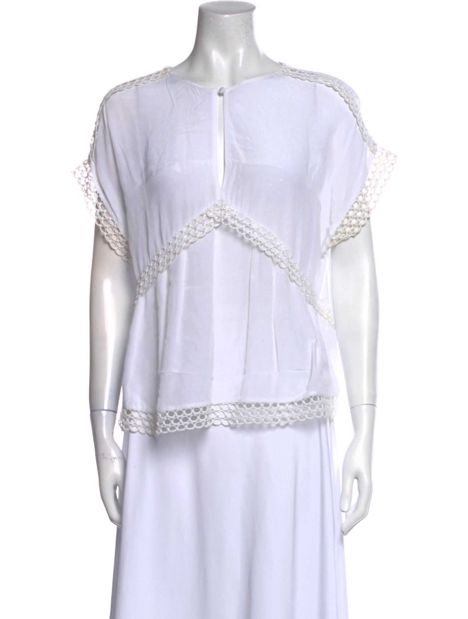 Iro Bateau Neckline Short Sleeve Blouse