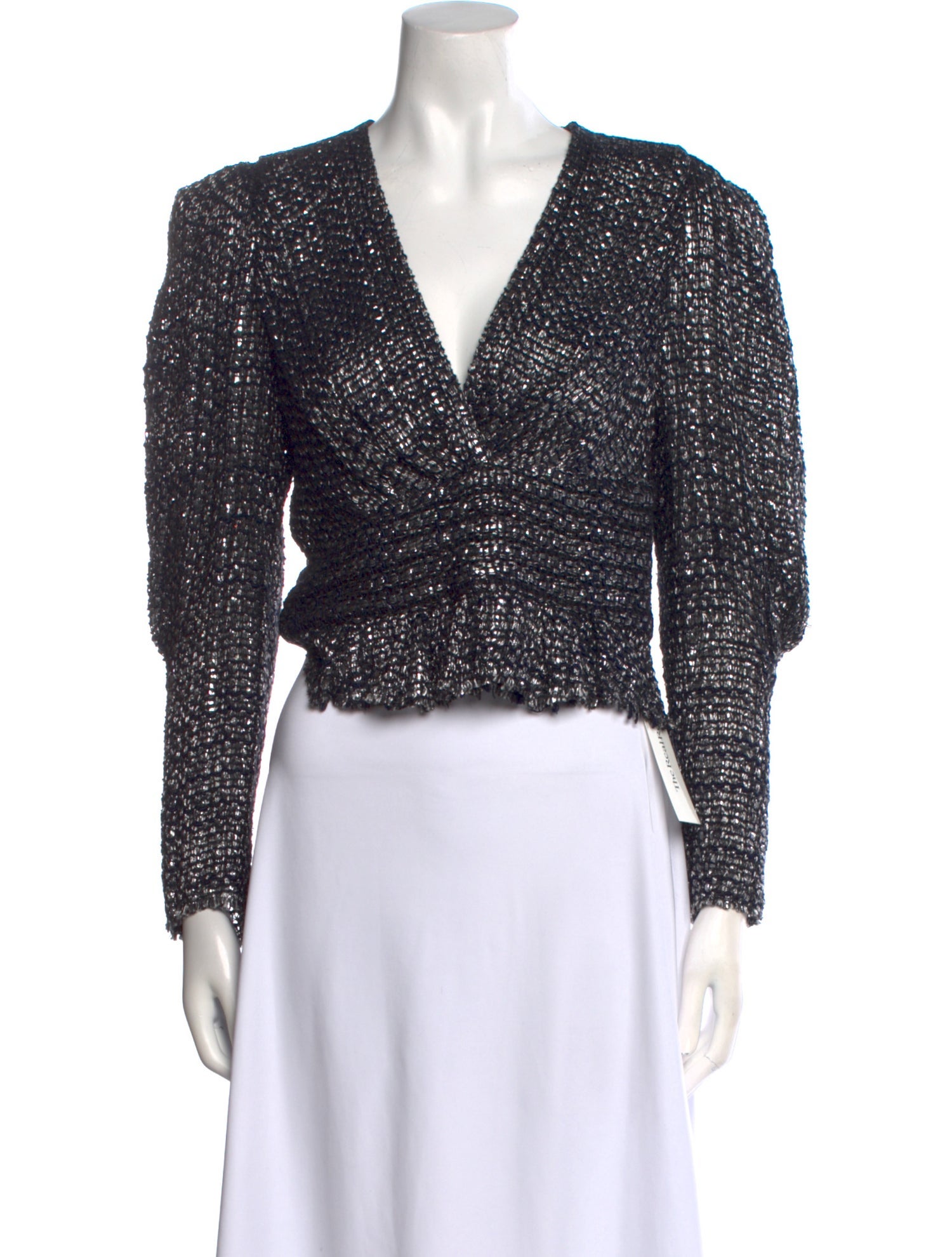 Iro Printed V-Neck Crop Top