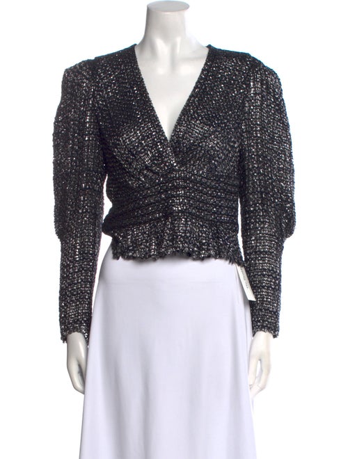 Iro Printed V-Neck Crop Top