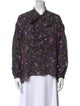 Iro Floral Print Long Sleeve Button-Up Top