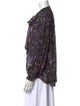 Iro Floral Print Long Sleeve Button-Up Top