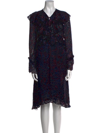 Iro Floral Print Midi Length Dress