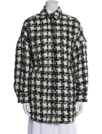 Iro Wool Tweed Pattern Coat
