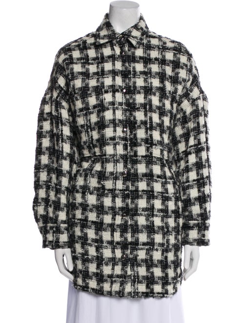 Iro Wool Tweed Pattern Coat