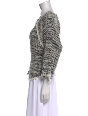 Iro Printed Bateau Neckline Sweatshirt