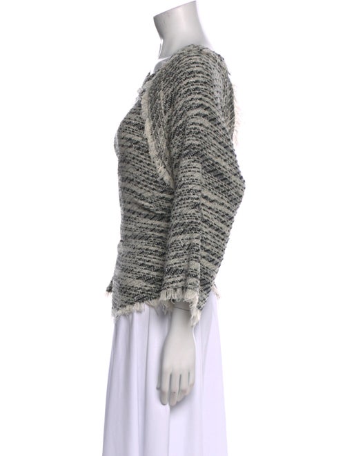 Iro Printed Bateau Neckline Sweatshirt