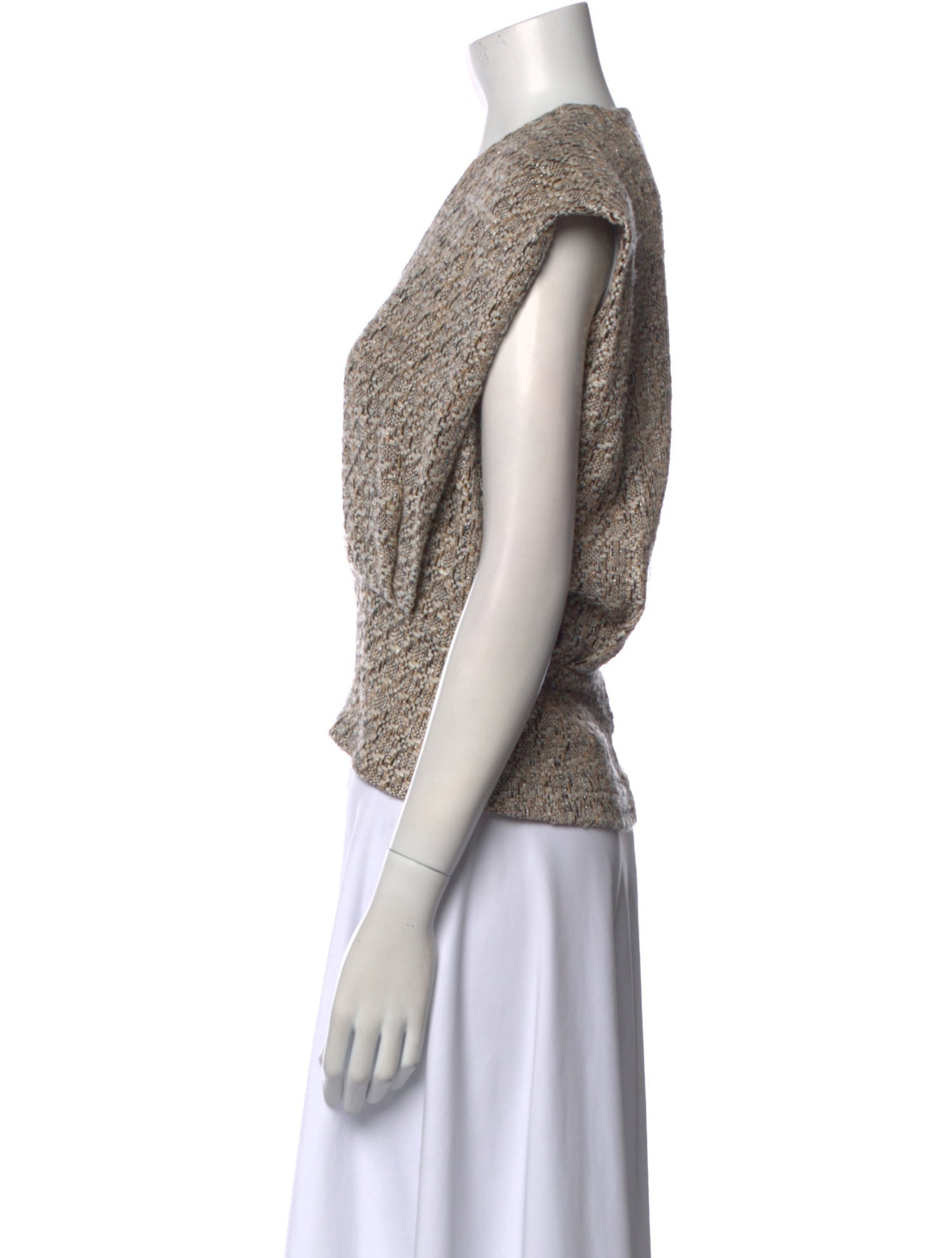 Iro Printed V-Neck Crop Top