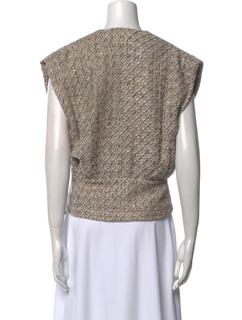 Iro Printed V-Neck Crop Top