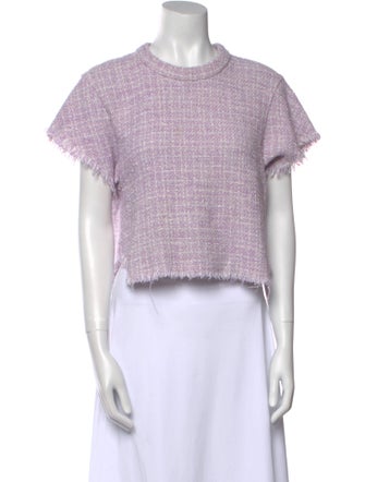 Iro Crew Neck Short Sleeve Crop Top