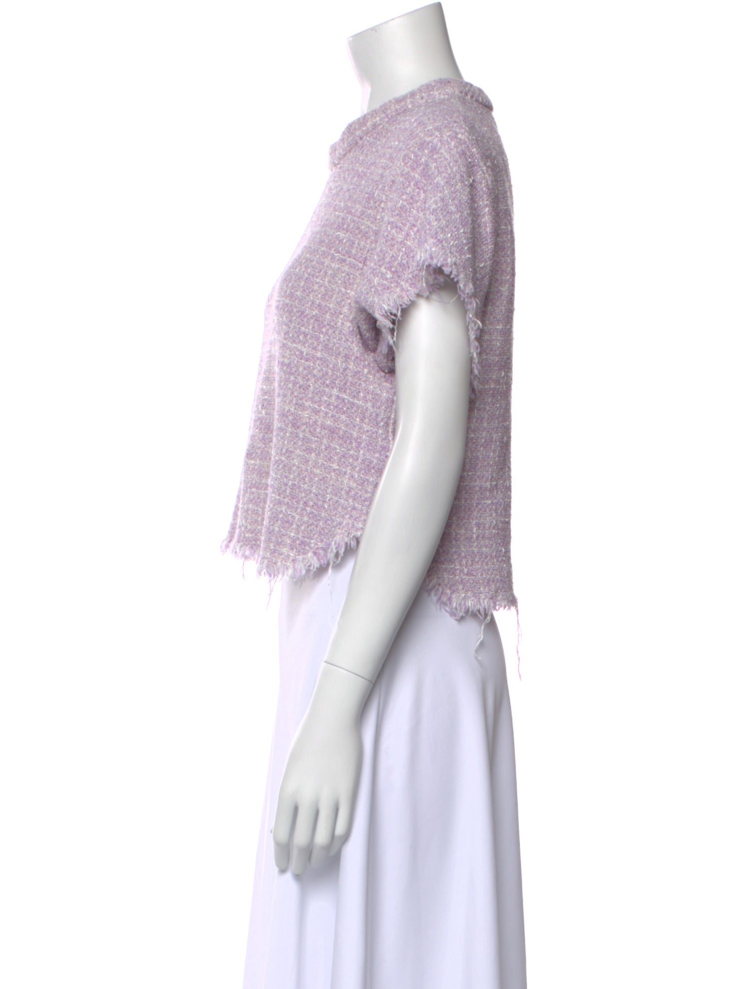 Iro Crew Neck Short Sleeve Crop Top