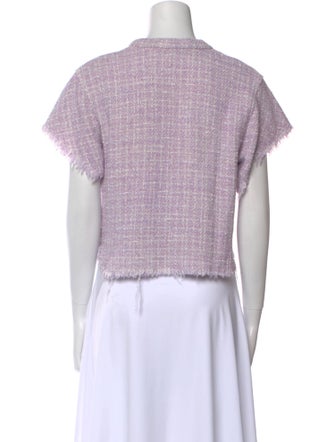 Iro Crew Neck Short Sleeve Crop Top