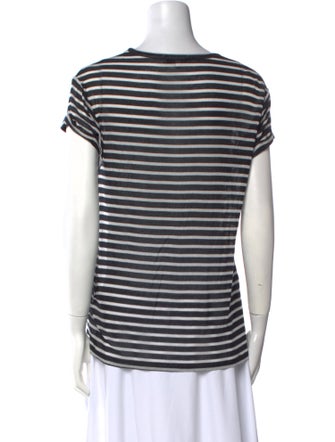 Iro Striped Scoop Neck T-Shirt