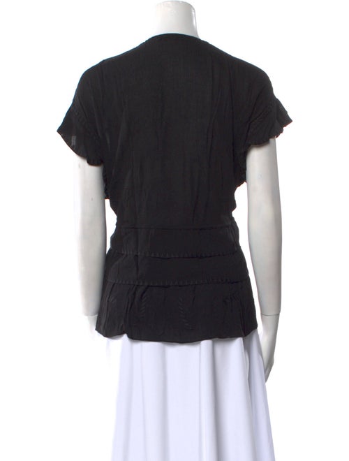 Iro V-Neck Short Sleeve Blouse