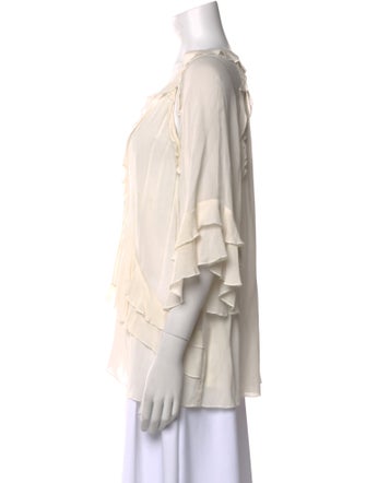 Iro V-Neck Three-Quarter Sleeve Blouse