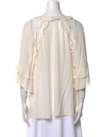 Iro V-Neck Three-Quarter Sleeve Blouse