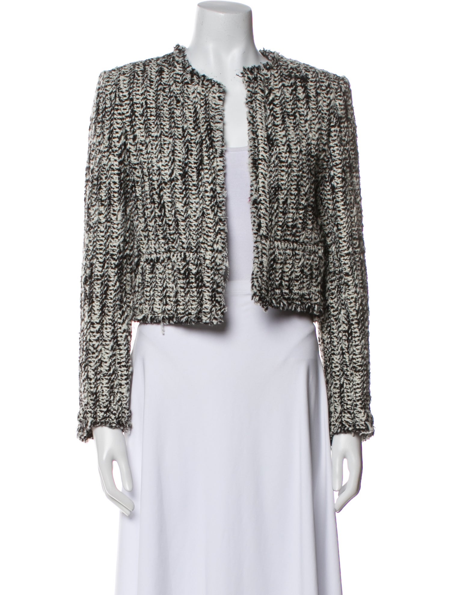 Iro Wool Tweed Pattern Evening Jacket