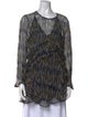 Iro Printed Scoop Neck Tunic