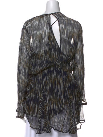 Iro Printed Scoop Neck Tunic