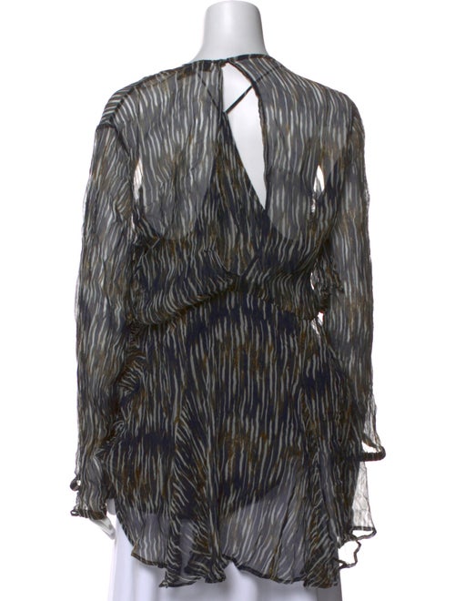 Iro Printed Scoop Neck Tunic