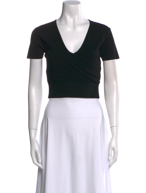 Iro V-Neck Short Sleeve Crop Top