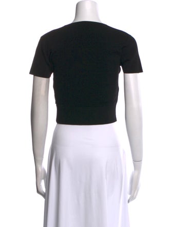 Iro V-Neck Short Sleeve Crop Top