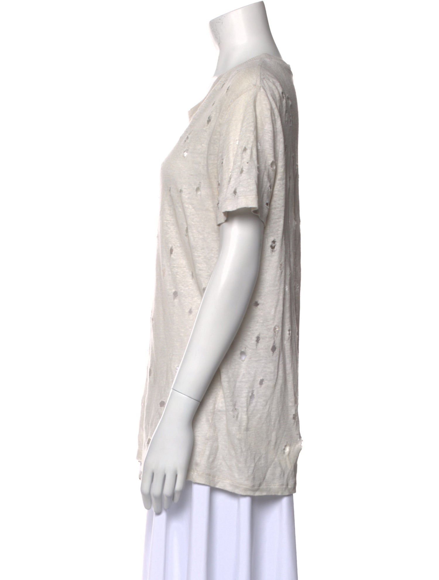 Iro Linen Scoop Neck T-Shirt