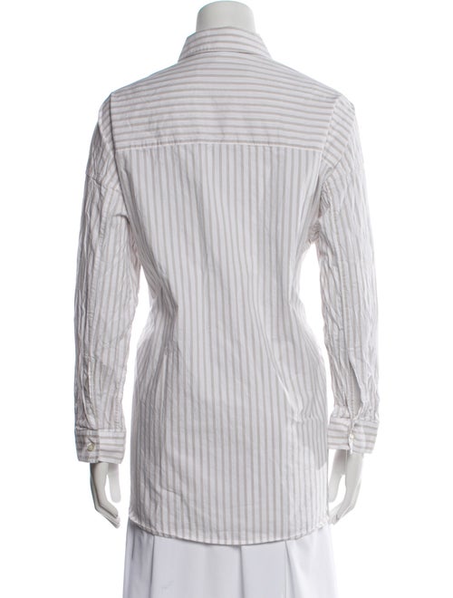 Iro Striped Long Sleeve Button-Up Top
