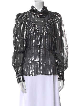 Iro Silk Mock Neck Blouse