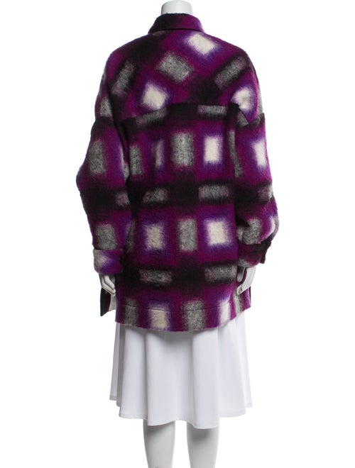 Iro Wool Printed Faux Fur Jacket