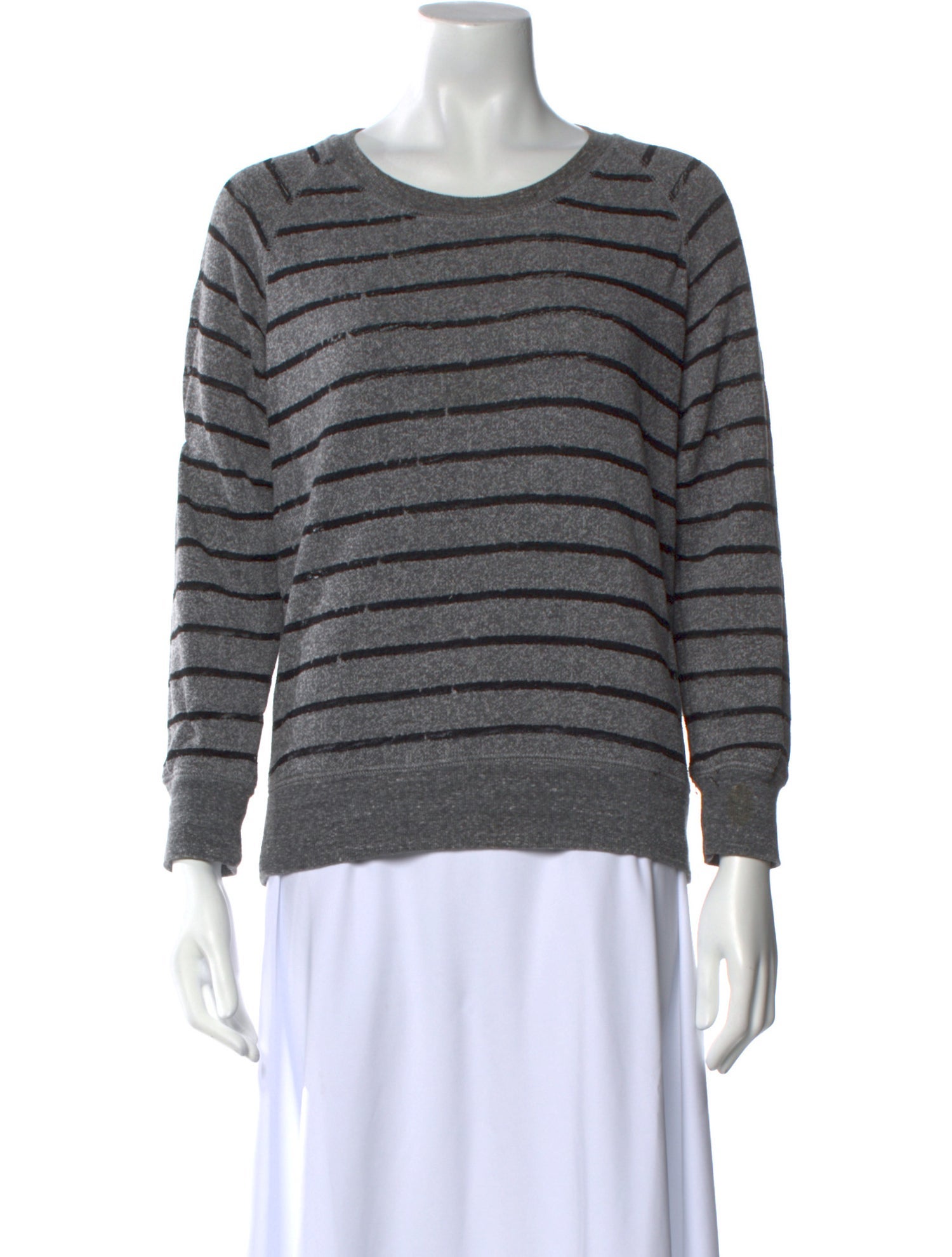 Iro Striped Scoop Neck Sweatshirt