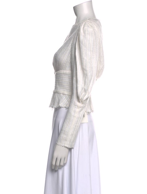 Iro Bateau Neckline Three-Quarter Sleeve Crop Top