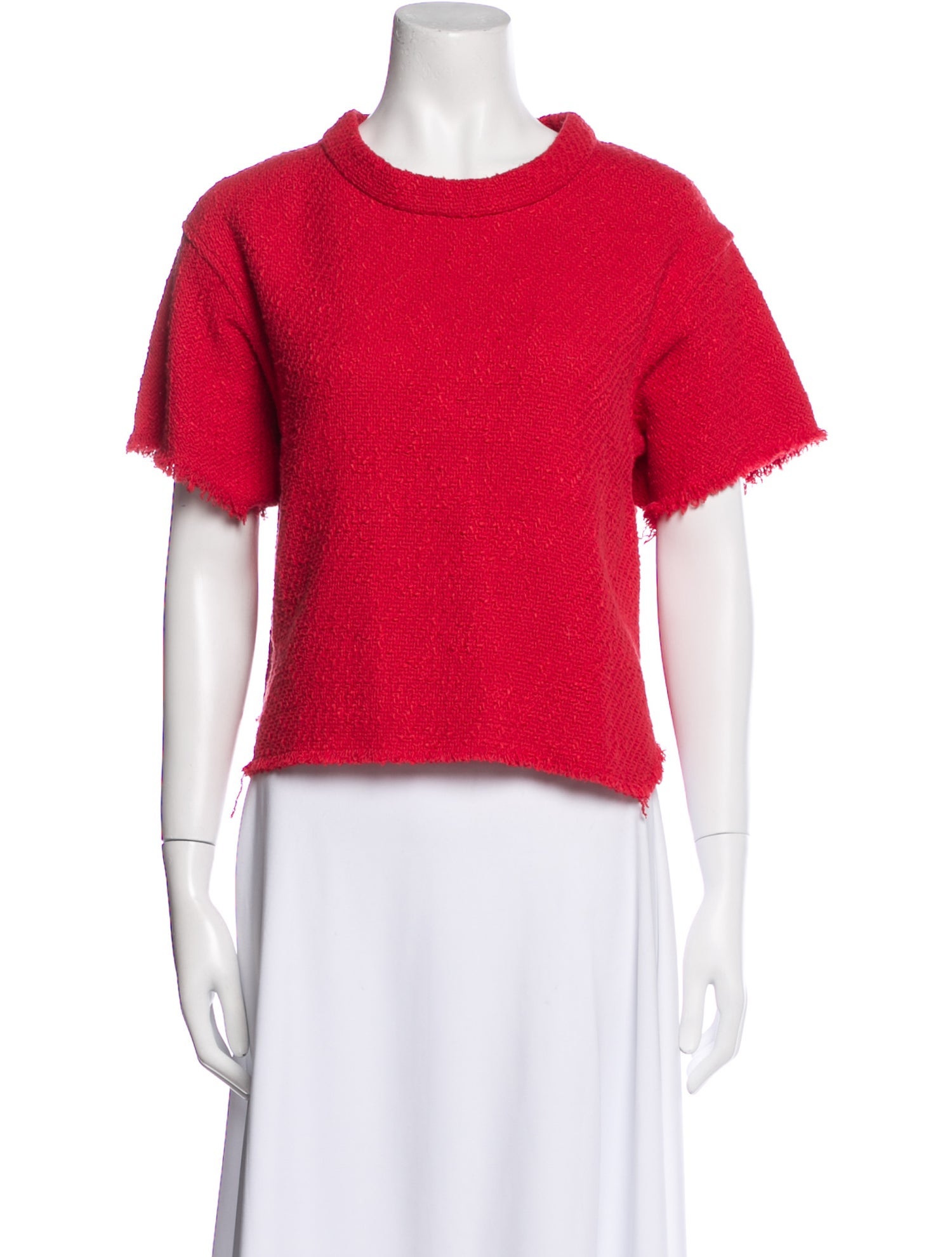 Iro Crew Neck Short Sleeve Crop Top