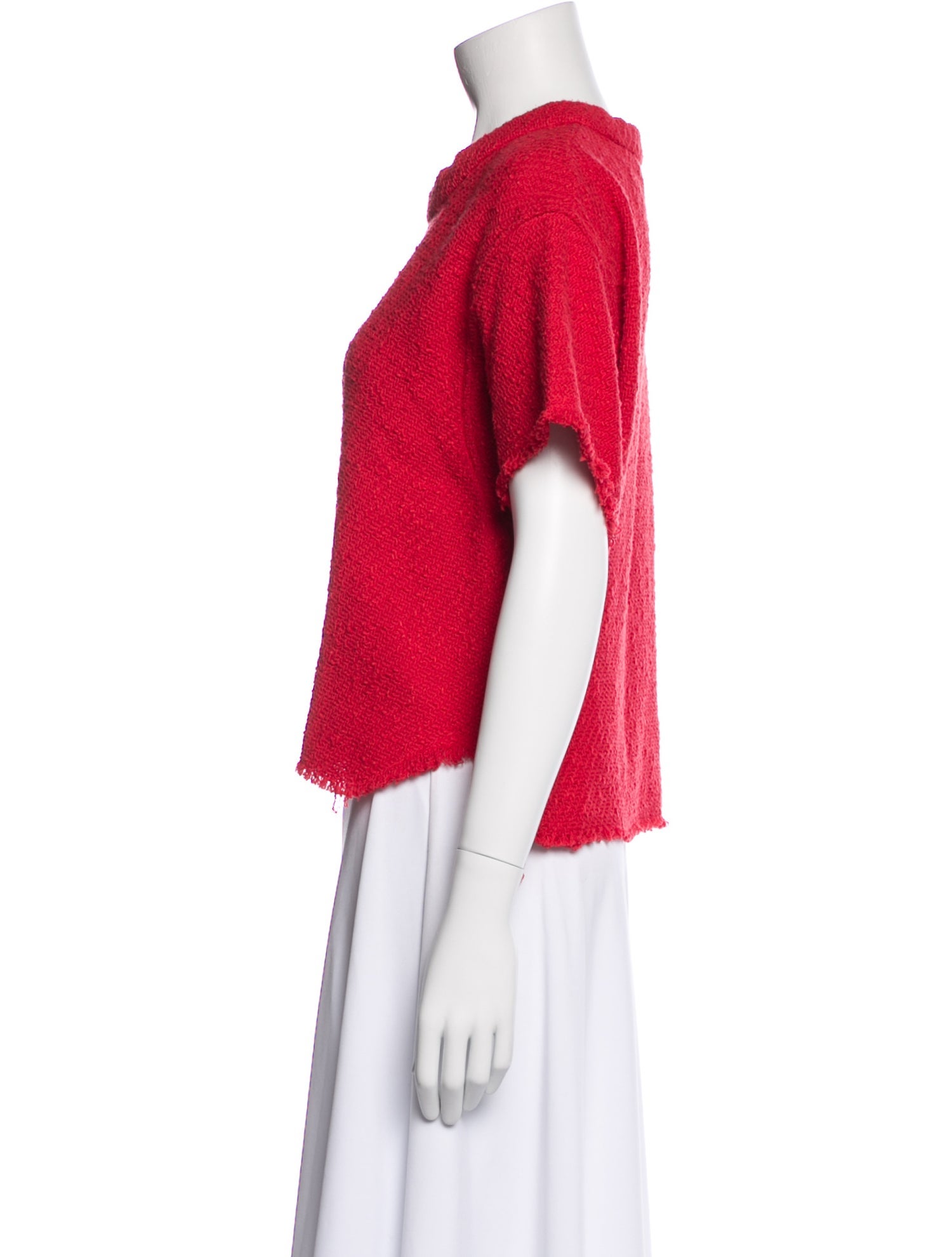 Iro Crew Neck Short Sleeve Crop Top