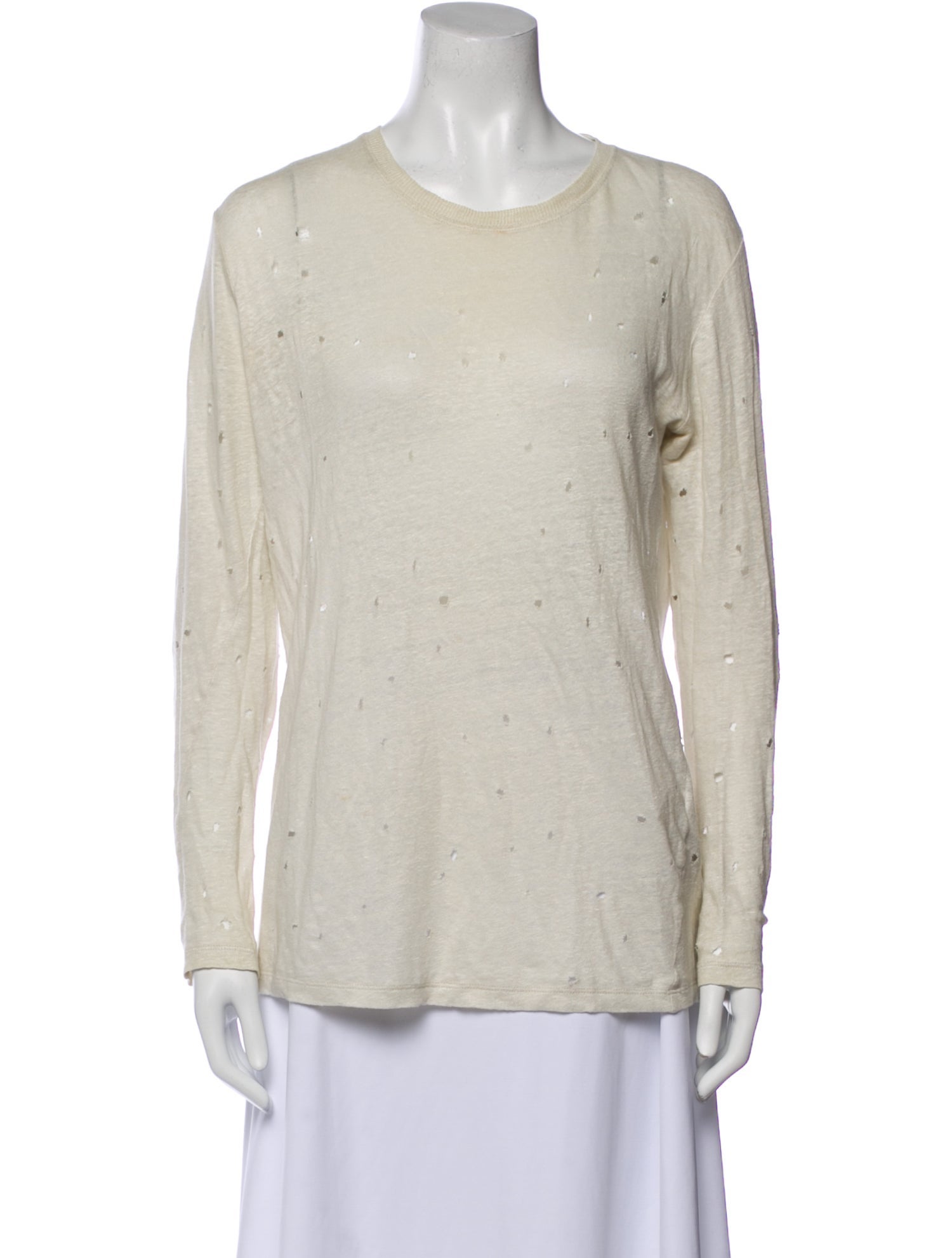 Iro Linen Scoop Neck Top