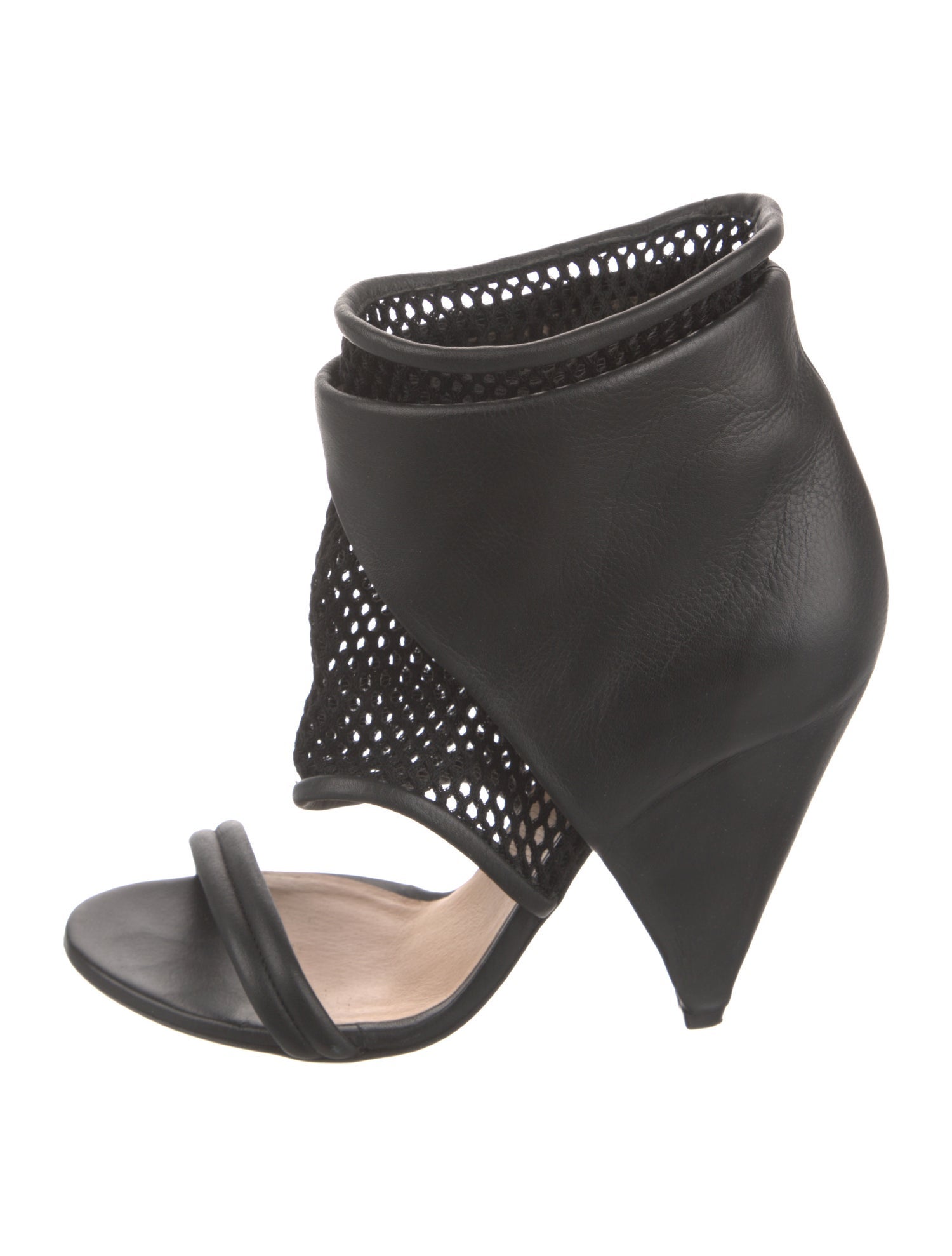 Iro Leather Mesh Accents Boots