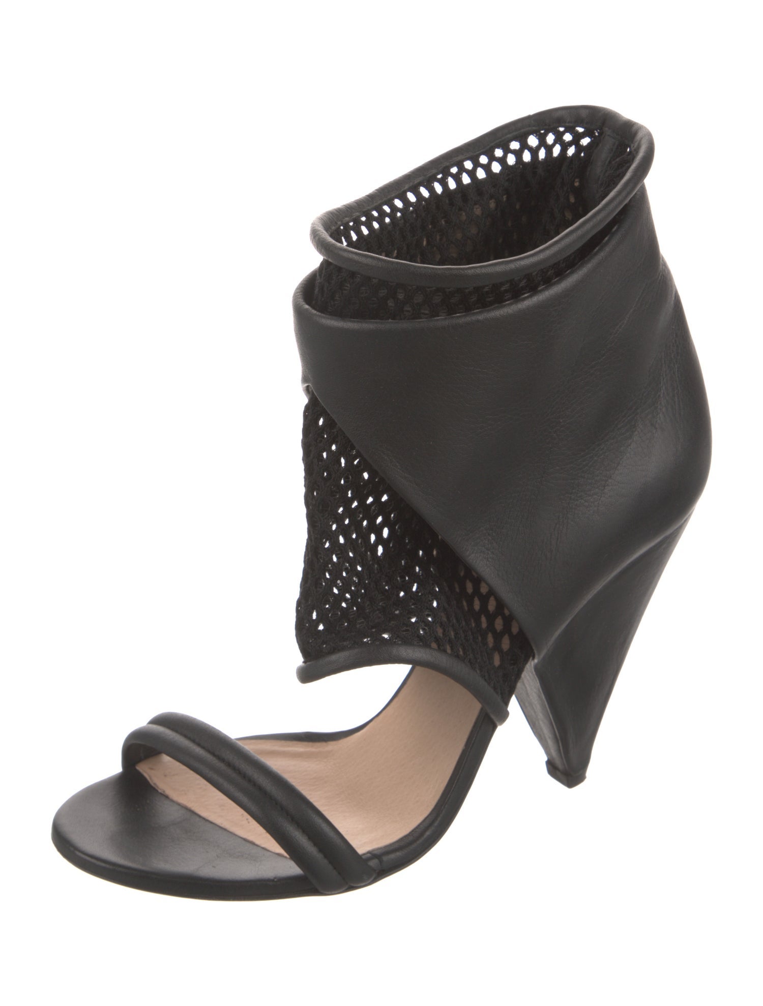 Iro Leather Mesh Accents Boots