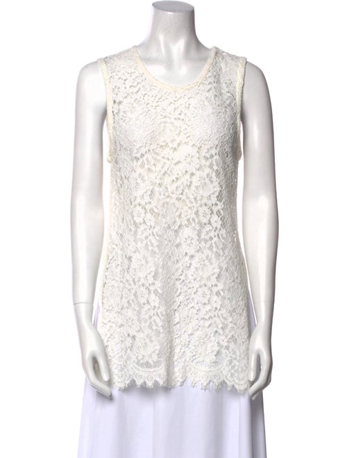 Iro Lace Pattern Scoop Neck Polo