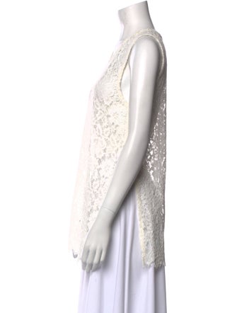 Iro Lace Pattern Scoop Neck Polo