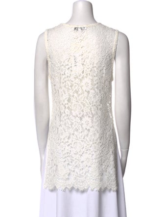 Iro Lace Pattern Scoop Neck Polo